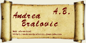 Andrea Bralović vizit kartica
